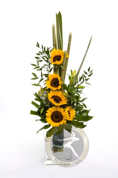 Rouw/sympathieboeket geel